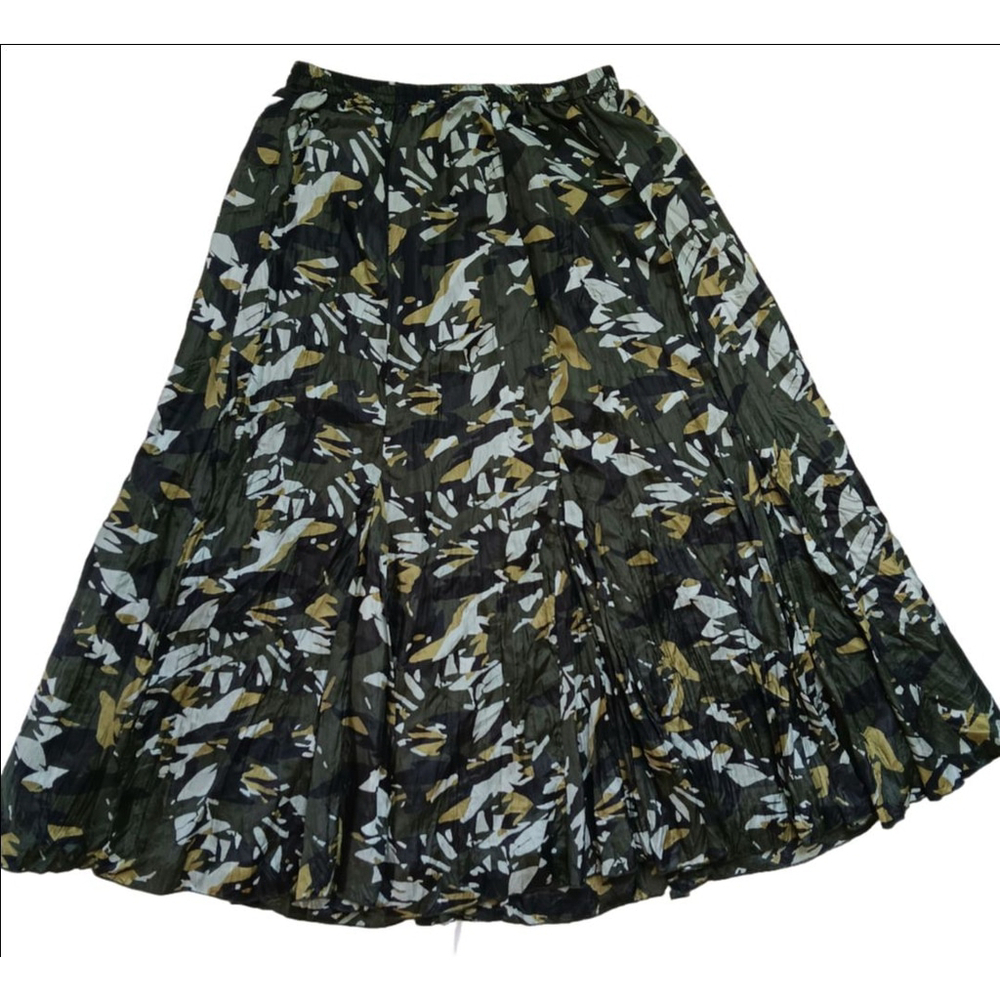 Women's Chico's Skirt Size 1 Green White